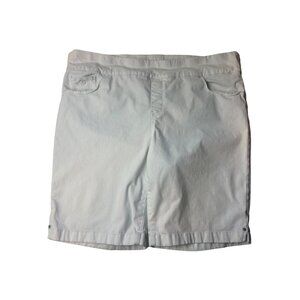 Gloria Vanderbilt Amanda White Denim Shorts Size 20W All-Around Slimming Effect